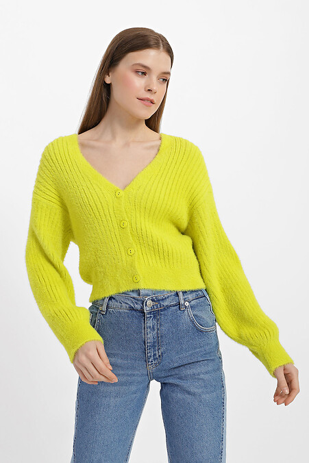 Кардиган женский. Кофты и свитера. Цвет: зеленый. #3400005
