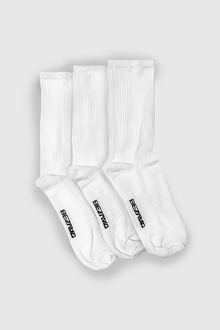 Набор с 3-х пар носков. Гольфы, носки. Цвет: белый. #8023011