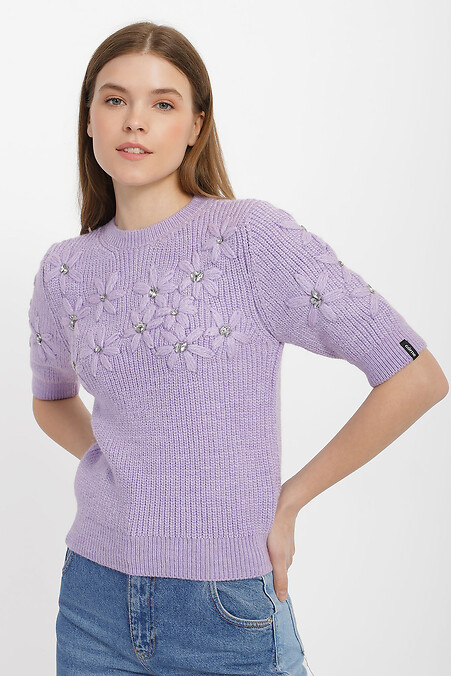 Светр жіночий. Кофти і светри. Колір: фіолетовий. #3400016