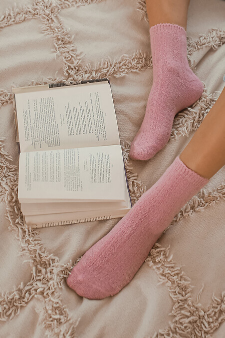 Женские розовые носки шерстяные Меринос Pinki. Гольфы, носки. Цвет: розовый. #2040037