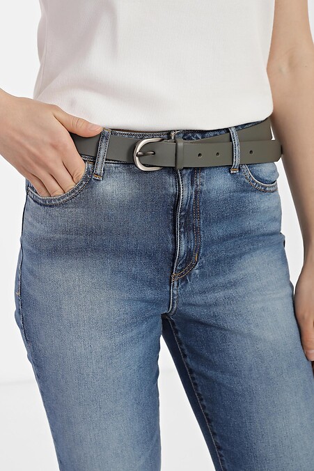 Leather women's belt - #3300043