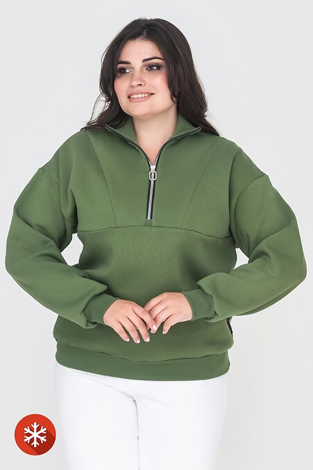 Теплая кофта KAROLINA. Кофты и свитера. Цвет: зеленый. #3041064