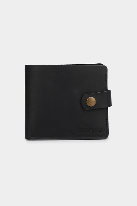 Кожаный кошелек с кнопкой. Кошельки, Косметички. Цвет: черный. #3300100