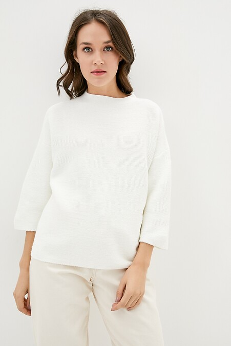 Зимний женский джемпер. Кофты и свитера. Цвет: белый. #4038107