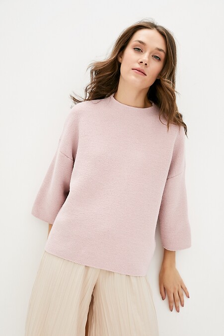 Зимовий жіночий джемпер. Кофти і светри. Колір: рожевий. #4038137