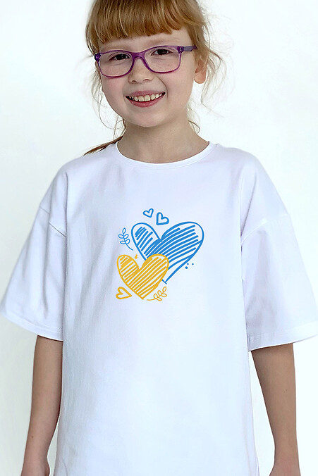 Белая футболка Hearts - #7770156