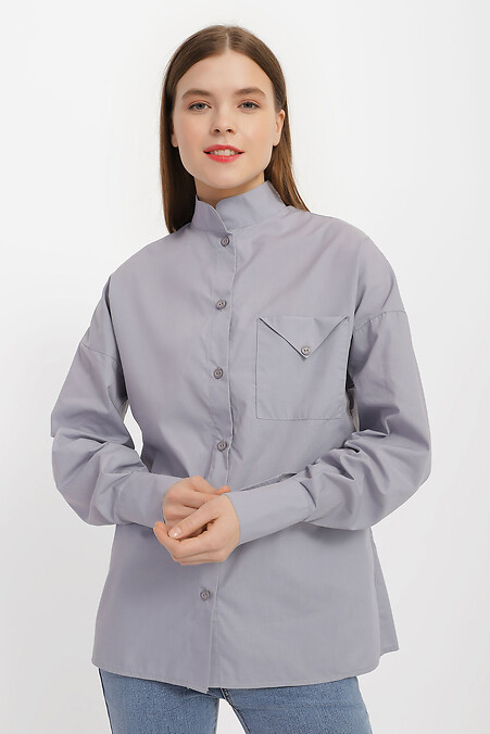 Сорочка VALETTA. Блузи, сорочки. Колір: сірий. #3040186