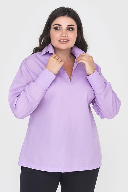 Сорочка ITIDAL. Блузи, сорочки. Колір: фіолетовий. #3041198