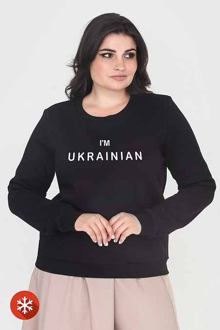 Теплый свитшот TODEY Im_ukrainian. Спортивная одежда. Цвет: черный. #9001256