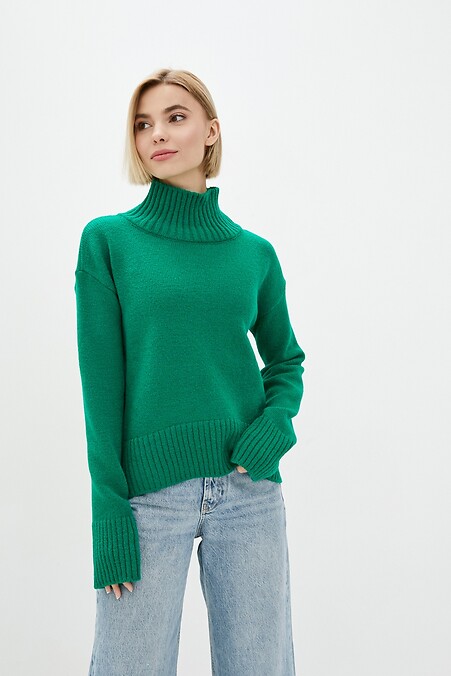 Светр жіночий. Кофти і светри. Колір: зелений. #4038314