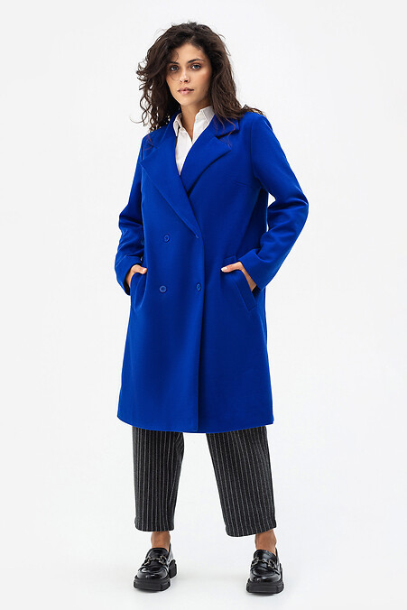 Пальто KORNI. Верхняя одежда. Цвет: синий. #3041369
