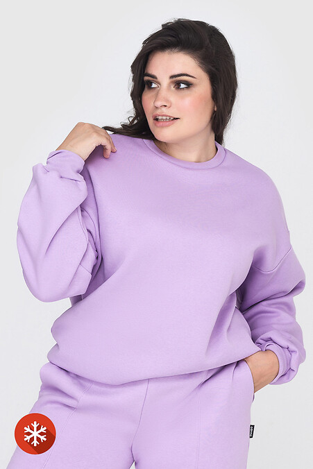 Теплая кофта WENDI на флисе. Кофты и свитера. Цвет: фиолетовый. #3041423