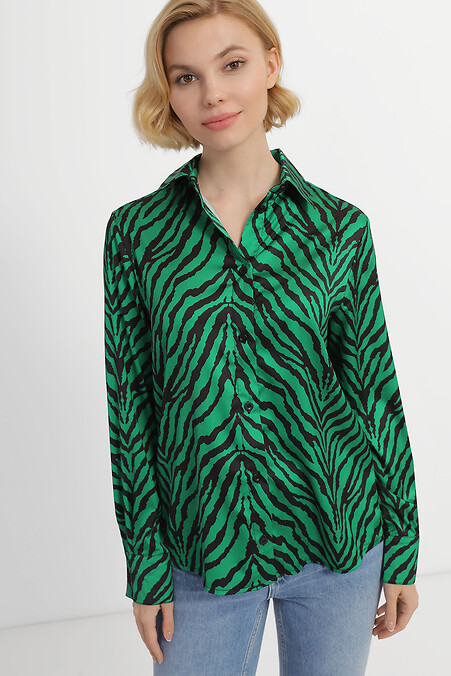 Сорочка DJI. Блузи, сорочки. Колір: зелений. #3040424