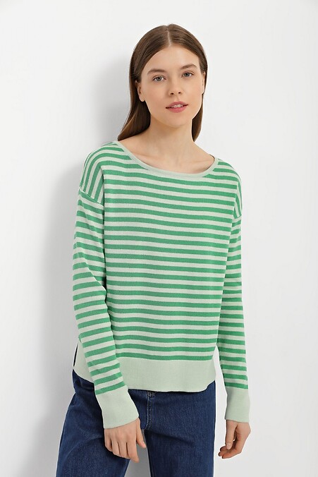 Джемпер женский. Кофты и свитера. Цвет: зеленый. #4038443