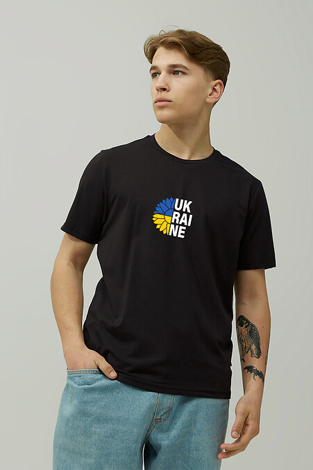 Чоловіча футболка UK_RAI_NE. Футболки, майки. Колір: чорний. #9000657