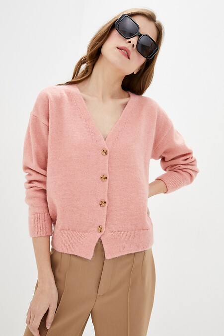 Кардиган женский. Кофты и свитера. Цвет: розовый. #4037953