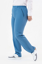 Классические штаны AMANDA-2 со стрелками в темно-голубом цвете Garne 3042006 фото №10