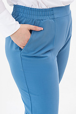 Классические штаны AMANDA-2 со стрелками в темно-голубом цвете Garne 3042006 фото №12
