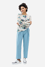 Жіноча блуза BERYL з софту молочного кольору у візерунок Garne 3042009 фото №4