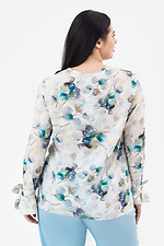 Женская блуза BERYL с софтом молочного цвета в узор Garne 3042009 фото №10