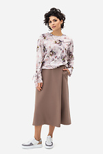 Женская блузка BERYL с софтом розового цвета в узор Garne 3042010 фото №4