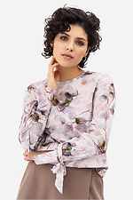 Женская блузка BERYL с софтом розового цвета в узор Garne 3042010 фото №7
