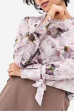 Женская блузка BERYL с софтом розового цвета в узор Garne 3042010 фото №8