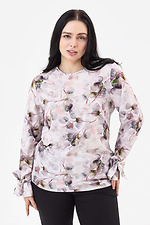 Женская блузка BERYL с софтом розового цвета в узор Garne 3042010 фото №9