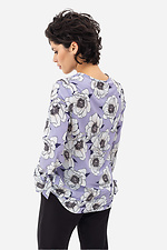 Жіноча блуза BERYL з софту фіолетового кольору в квіти Garne 3042012 фото №5