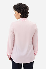 Жіноча класична сорочка CORA рожевого кольору з бантом - поясом Garne 3042019 фото №8