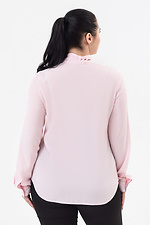 Классическая женская рубашка CORA розового цвета с бантом - поясом Garne 3042019 фото №14
