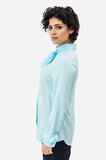 Классическая женская рубашка CORA мятного цвета с бантом - поясом Garne 3042021 фото №6