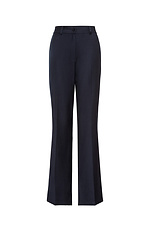 Жіночі класичні штани DJYDI з невеликим кльошем темно-синього кольору Garne 3042028 фото №7