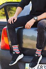 Смугасті шкарпетки кольорові Blaki M-SOCKS 2040032 фото №4