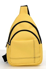 Жовта сумка через плече слінг із кишенями на замку SamBag 8045032 фото №2