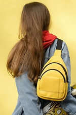 Жовта сумка через плече слінг із кишенями на замку SamBag 8045032 фото №4
