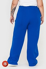 Утеплені прямі штани на флісі синього кольору Garne 3041036 фото №3