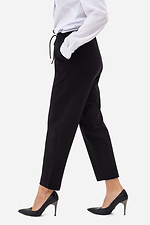 Укороченные трикотажные брюки EBBY прямого кроя черного цвета Garne 3042038 фото №4