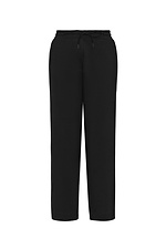 Укороченные трикотажные брюки EBBY прямого кроя черного цвета Garne 3042038 фото №7