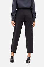 Трикотажні укорочені штани EBBY прямого крою чорного кольору у візерунок Garne 3042040 фото №5