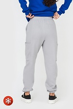 Утепленные штаны на флисе с карманами серого цвета Garne 3041042 фото №4