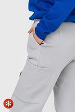 Утеплені штани на флісі з кишенями сірого кольору Garne 3041042 фото №5