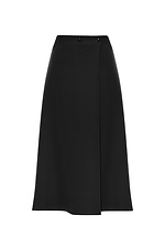 Жіноча спідниця GUI А-силуету на ґудзиках чорного кольору Garne 3042045 фото №9