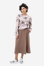 Женская юбка GUI А-силуэта на пуговицах бежевого цвета Garne 3042046 фото №2