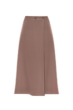 Женская юбка GUI А-силуэта на пуговицах бежевого цвета Garne 3042046 фото №8