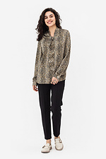 Леопардова жіноча блуза GERTIE з зав'язкою Garne 3042048 фото №2