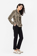 Леопардовая женская блуза GERTIE с завязкой Garne 3042048 фото №4