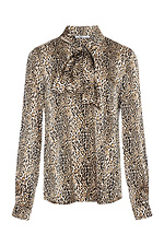 Леопардова жіноча блуза GERTIE з зав'язкою Garne 3042048 фото №8