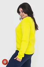 Бавовняний жіночий світшот жовтого кольору Garne 3041051 фото №3