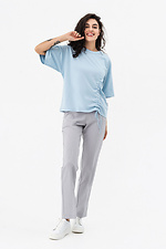 Трикотажна футболка IKE блакитного кольору з затяжкою Garne 3042054 фото №2